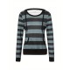 Women's Casual Striped Hoodie with Kangaroo Pocket - Long Sleeve, Round Neck Pullover, Machine Washable - Available in S/M/L/XL/XXL Women's Casual Striped Hoodie with Kangaroo Pocket - Long Sleeve, Round Neck Pullover, Machine Washable - Available in S/M/L/XL/XXL