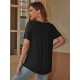 Stylish V-Neck Plus Size T-Shirt - Women Plus Size Clothing, Elegant Button Front, Short Sleeve, Pleated Detail, Perfect for Spring & Summer Stylish V-Neck Plus Size T-Shirt - Women Plus Size Clothing, Elegant Button Front, Short Sleeve, Pleated Detail, Perfect for Spring & Summer