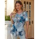 Stylish V-Neck Plus Size T-Shirt - Women Plus Size Clothing, Elegant Button Front, Short Sleeve, Pleated Detail, Perfect for Spring & Summer Stylish V-Neck Plus Size T-Shirt - Women Plus Size Clothing, Elegant Button Front, Short Sleeve, Pleated Detail, Perfect for Spring & Summer