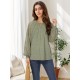 Tooluck Plus Size Women's Round Neck Pleated Lace Panel Long Sleeve Top Tooluck Plus Size Women's Round Neck Pleated Lace Panel Long Sleeve Top