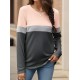 Tooluck Plus Size Women's Casual Color Block Long Sleeve Tops Crew Neck Loose Fit Blouses Tooluck Plus Size Women's Casual Color Block Long Sleeve Tops Crew Neck Loose Fit Blouses