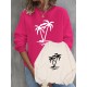2 Packs Plus Size Coconut Tree Print Sweatshirt, Casual Long Sleeve Crew Neck Pullover Sweatshirt, Women's Plus Size Clothing 2 Packs Plus Size Coconut Tree Print Sweatshirt, Casual Long Sleeve Crew Neck Pullover Sweatshirt, Women's Plus Size Clothing