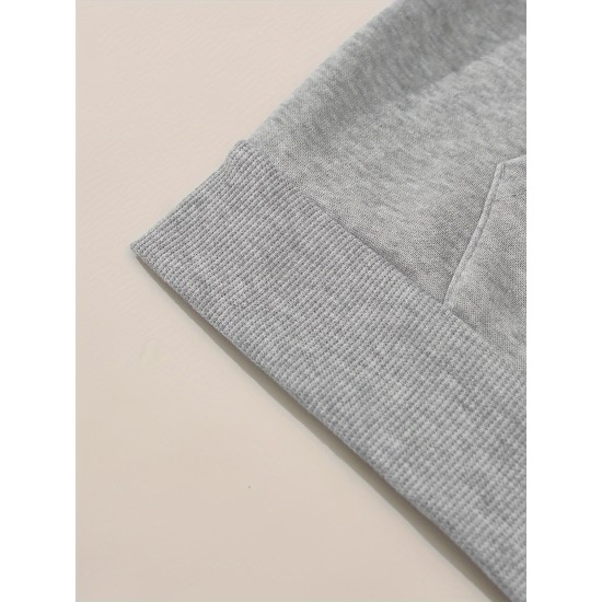 Plus Size Cozy Letter Print Hoodie - Soft, Casual, Drawstring, Hooded, Long Sleeve, Kangaroo Pocket Sweatshirt for Fall & Winter - Women's Comfortable Plus Size Clothing for Everyday Wear Plus Size Cozy Letter Print Hoodie - Soft, Casual, Drawstring, Hooded, Long Sleeve, Kangaroo Pocket Sweatshirt for Fall & Winter - Women's Comfortable Plus Size Clothing for Everyday Wear
