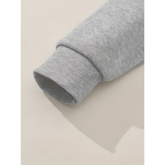 Plus Size Cozy Letter Print Hoodie - Soft, Casual, Drawstring, Hooded, Long Sleeve, Kangaroo Pocket Sweatshirt for Fall & Winter - Women's Comfortable Plus Size Clothing for Everyday Wear Plus Size Cozy Letter Print Hoodie - Soft, Casual, Drawstring, Hooded, Long Sleeve, Kangaroo Pocket Sweatshirt for Fall & Winter - Women's Comfortable Plus Size Clothing for Everyday Wear