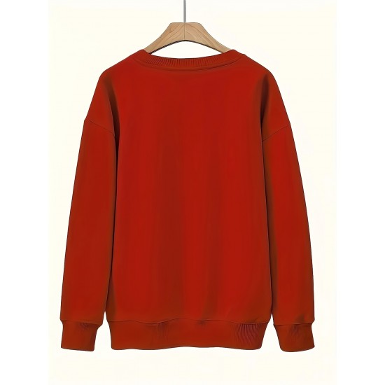 Plus Size Cozy Back & Body Hurts Print Pullover Sweatshirt - Soft, Casual, Long Sleeve Crew Neck Design for Fall & Spring - Women's Comfortable Plus Size Clothing for Everyday Wear Plus Size Cozy Back & Body Hurts Print Pullover Sweatshirt - Soft, Casual, Long Sleeve Crew Neck Design for Fall & Spring - Women's Comfortable Plus Size Clothing for Everyday Wear
