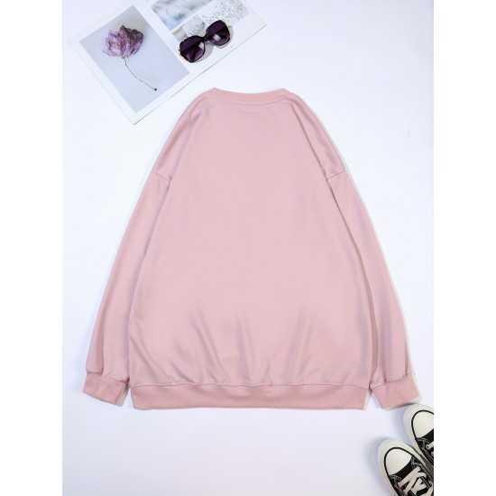 Plus Size Cozy Back & Body Hurts Print Pullover Sweatshirt - Soft, Casual, Long Sleeve Crew Neck Design for Fall & Spring - Women's Comfortable Plus Size Clothing for Everyday Wear Plus Size Cozy Back & Body Hurts Print Pullover Sweatshirt - Soft, Casual, Long Sleeve Crew Neck Design for Fall & Spring - Women's Comfortable Plus Size Clothing for Everyday Wear