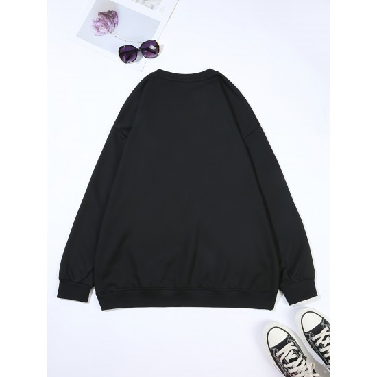 Plus Size Cozy Back & Body Hurts Print Pullover Sweatshirt - Soft, Casual, Long Sleeve Crew Neck Design for Fall & Spring - Women's Comfortable Plus Size Clothing for Everyday Wear Plus Size Cozy Back & Body Hurts Print Pullover Sweatshirt - Soft, Casual, Long Sleeve Crew Neck Design for Fall & Spring - Women's Comfortable Plus Size Clothing for Everyday Wear
