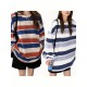 Long Sleeve Fashion Stripe Printing Womens Casual Round Neck Loose Pullover T-shirt Long Sleeve Fashion Stripe Printing Womens Casual Round Neck Loose Pullover T-shirt