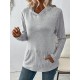 Women's Casual Solid Color Hoodie with Pocket - Long Sleeve, Stretchy Polyester Blend, Machine Washable Women's Casual Solid Color Hoodie with Pocket - Long Sleeve, Stretchy Polyester Blend, Machine Washable