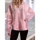 Elegant Cable Knit Hoodie with Pockets - Cozy Polyester Blend, Machine Washable - Women's Fashion for Fall/Winter Elegant Cable Knit Hoodie with Pockets - Cozy Polyester Blend, Machine Washable - Women's Fashion for Fall/Winter