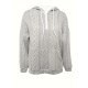 Elegant Cable Knit Hoodie with Pockets - Cozy Polyester Blend, Machine Washable - Women's Fashion for Fall/Winter Elegant Cable Knit Hoodie with Pockets - Cozy Polyester Blend, Machine Washable - Women's Fashion for Fall/Winter
