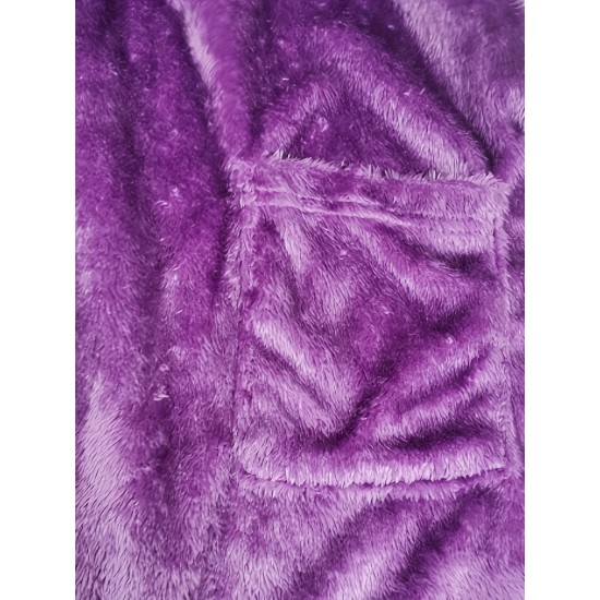 Cozy Plus-Size Fleece Pullover - Warm Long Sleeve Top with Pockets, Ideal for Casual Wear Cozy Plus-Size Fleece Pullover - Warm Long Sleeve Top with Pockets, Ideal for Casual Wear