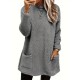 Cozy Plus-Size Fleece Pullover - Warm Long Sleeve Top with Pockets, Ideal for Casual Wear Cozy Plus-Size Fleece Pullover - Warm Long Sleeve Top with Pockets, Ideal for Casual Wear