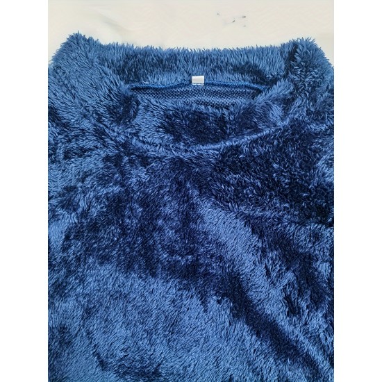 Cozy Plus-Size Fleece Pullover - Warm Long Sleeve Top with Pockets, Ideal for Casual Wear Cozy Plus-Size Fleece Pullover - Warm Long Sleeve Top with Pockets, Ideal for Casual Wear