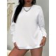 Plus Size Simple Solid Crew Neck Pullover Sweatshirt, Women's Casual Long Sleeve Clothing Plus Size Simple Solid Crew Neck Pullover Sweatshirt, Women's Casual Long Sleeve Clothing