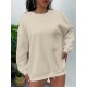 Plus Size Simple Solid Crew Neck Pullover Sweatshirt, Women's Casual Long Sleeve Clothing Plus Size Simple Solid Crew Neck Pullover Sweatshirt, Women's Casual Long Sleeve Clothing