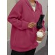 Plus Size Solid Color Zip Front Hoodie, Simple Casual Drawstring Long Sleeve Hooded Sweatshirt, Women's Plus Size Clothing Plus Size Solid Color Zip Front Hoodie, Simple Casual Drawstring Long Sleeve Hooded Sweatshirt, Women's Plus Size Clothing