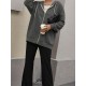 Plus Size Solid Color Zip Front Hoodie, Simple Casual Drawstring Long Sleeve Hooded Sweatshirt, Women's Plus Size Clothing Plus Size Solid Color Zip Front Hoodie, Simple Casual Drawstring Long Sleeve Hooded Sweatshirt, Women's Plus Size Clothing