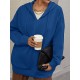 Plus Size Solid Color Zip Front Hoodie, Simple Casual Drawstring Long Sleeve Hooded Sweatshirt, Women's Plus Size Clothing Plus Size Solid Color Zip Front Hoodie, Simple Casual Drawstring Long Sleeve Hooded Sweatshirt, Women's Plus Size Clothing