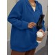 Plus Size Solid Color Zip Front Hoodie, Simple Casual Drawstring Long Sleeve Hooded Sweatshirt, Women's Plus Size Clothing Plus Size Solid Color Zip Front Hoodie, Simple Casual Drawstring Long Sleeve Hooded Sweatshirt, Women's Plus Size Clothing