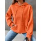 Plus Size Solid Color Waffle Long Sleeve Hooded Sweatshirt, Casual Drawstring Kangaroo Pocket Hoodie, Women's Clothing Plus Size Solid Color Waffle Long Sleeve Hooded Sweatshirt, Casual Drawstring Kangaroo Pocket Hoodie, Women's Clothing