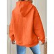 Plus Size Solid Color Waffle Long Sleeve Hooded Sweatshirt, Casual Drawstring Kangaroo Pocket Hoodie, Women's Clothing Plus Size Solid Color Waffle Long Sleeve Hooded Sweatshirt, Casual Drawstring Kangaroo Pocket Hoodie, Women's Clothing