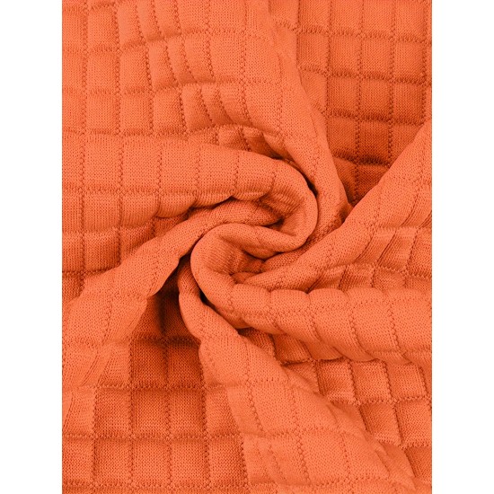 Plus Size Solid Color Waffle Long Sleeve Hooded Sweatshirt, Casual Drawstring Kangaroo Pocket Hoodie, Women's Clothing Plus Size Solid Color Waffle Long Sleeve Hooded Sweatshirt, Casual Drawstring Kangaroo Pocket Hoodie, Women's Clothing