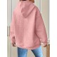 Plus Size Solid Color Waffle Long Sleeve Hooded Sweatshirt, Casual Drawstring Kangaroo Pocket Hoodie, Women's Clothing Plus Size Solid Color Waffle Long Sleeve Hooded Sweatshirt, Casual Drawstring Kangaroo Pocket Hoodie, Women's Clothing