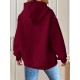 Plus Size Solid Color Waffle Long Sleeve Hooded Sweatshirt, Casual Drawstring Kangaroo Pocket Hoodie, Women's Clothing Plus Size Solid Color Waffle Long Sleeve Hooded Sweatshirt, Casual Drawstring Kangaroo Pocket Hoodie, Women's Clothing