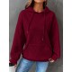 Plus Size Solid Color Waffle Long Sleeve Hooded Sweatshirt, Casual Drawstring Kangaroo Pocket Hoodie, Women's Clothing Plus Size Solid Color Waffle Long Sleeve Hooded Sweatshirt, Casual Drawstring Kangaroo Pocket Hoodie, Women's Clothing