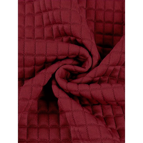 Plus Size Solid Color Waffle Long Sleeve Hooded Sweatshirt, Casual Drawstring Kangaroo Pocket Hoodie, Women's Clothing Plus Size Solid Color Waffle Long Sleeve Hooded Sweatshirt, Casual Drawstring Kangaroo Pocket Hoodie, Women's Clothing