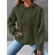 Plus Size Solid Color Waffle Long Sleeve Hooded Sweatshirt, Casual Drawstring Kangaroo Pocket Hoodie, Women's Clothing Plus Size Solid Color Waffle Long Sleeve Hooded Sweatshirt, Casual Drawstring Kangaroo Pocket Hoodie, Women's Clothing