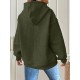 Plus Size Solid Color Waffle Long Sleeve Hooded Sweatshirt, Casual Drawstring Kangaroo Pocket Hoodie, Women's Clothing Plus Size Solid Color Waffle Long Sleeve Hooded Sweatshirt, Casual Drawstring Kangaroo Pocket Hoodie, Women's Clothing