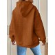 Plus Size Solid Color Waffle Long Sleeve Hooded Sweatshirt, Casual Drawstring Kangaroo Pocket Hoodie, Women's Clothing Plus Size Solid Color Waffle Long Sleeve Hooded Sweatshirt, Casual Drawstring Kangaroo Pocket Hoodie, Women's Clothing