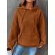 Plus Size Solid Color Waffle Long Sleeve Hooded Sweatshirt, Casual Drawstring Kangaroo Pocket Hoodie, Women's Clothing Plus Size Solid Color Waffle Long Sleeve Hooded Sweatshirt, Casual Drawstring Kangaroo Pocket Hoodie, Women's Clothing