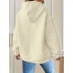 Plus Size Solid Color Waffle Long Sleeve Hooded Sweatshirt, Casual Drawstring Kangaroo Pocket Hoodie, Women's Clothing Plus Size Solid Color Waffle Long Sleeve Hooded Sweatshirt, Casual Drawstring Kangaroo Pocket Hoodie, Women's Clothing