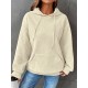 Plus Size Solid Color Waffle Long Sleeve Hooded Sweatshirt, Casual Drawstring Kangaroo Pocket Hoodie, Women's Clothing Plus Size Solid Color Waffle Long Sleeve Hooded Sweatshirt, Casual Drawstring Kangaroo Pocket Hoodie, Women's Clothing