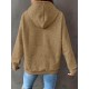 Plus Size Solid Color Waffle Long Sleeve Hooded Sweatshirt, Casual Drawstring Kangaroo Pocket Hoodie, Women's Clothing Plus Size Solid Color Waffle Long Sleeve Hooded Sweatshirt, Casual Drawstring Kangaroo Pocket Hoodie, Women's Clothing