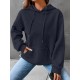 Plus Size Solid Color Waffle Long Sleeve Hooded Sweatshirt, Casual Drawstring Kangaroo Pocket Hoodie, Women's Clothing Plus Size Solid Color Waffle Long Sleeve Hooded Sweatshirt, Casual Drawstring Kangaroo Pocket Hoodie, Women's Clothing