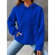 Plus Size Solid Color Waffle Long Sleeve Hooded Sweatshirt, Casual Drawstring Kangaroo Pocket Hoodie, Women's Clothing Plus Size Solid Color Waffle Long Sleeve Hooded Sweatshirt, Casual Drawstring Kangaroo Pocket Hoodie, Women's Clothing