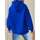 Plus Size Solid Color Waffle Long Sleeve Hooded Sweatshirt, Casual Drawstring Kangaroo Pocket Hoodie, Women's Clothing Plus Size Solid Color Waffle Long Sleeve Hooded Sweatshirt, Casual Drawstring Kangaroo Pocket Hoodie, Women's Clothing