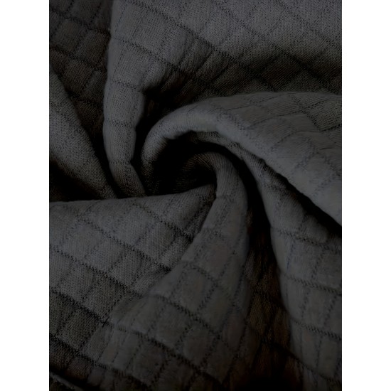 Plus Size Solid Color Waffle Long Sleeve Hooded Sweatshirt, Casual Drawstring Kangaroo Pocket Hoodie, Women's Clothing Plus Size Solid Color Waffle Long Sleeve Hooded Sweatshirt, Casual Drawstring Kangaroo Pocket Hoodie, Women's Clothing