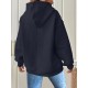 Plus Size Solid Color Waffle Long Sleeve Hooded Sweatshirt, Casual Drawstring Kangaroo Pocket Hoodie, Women's Clothing Plus Size Solid Color Waffle Long Sleeve Hooded Sweatshirt, Casual Drawstring Kangaroo Pocket Hoodie, Women's Clothing