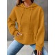 Plus Size Solid Color Waffle Long Sleeve Hooded Sweatshirt, Casual Drawstring Kangaroo Pocket Hoodie, Women's Clothing Plus Size Solid Color Waffle Long Sleeve Hooded Sweatshirt, Casual Drawstring Kangaroo Pocket Hoodie, Women's Clothing