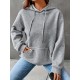 Plus Size Solid Color Waffle Long Sleeve Hooded Sweatshirt, Casual Drawstring Kangaroo Pocket Hoodie, Women's Clothing Plus Size Solid Color Waffle Long Sleeve Hooded Sweatshirt, Casual Drawstring Kangaroo Pocket Hoodie, Women's Clothing