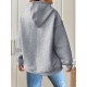Plus Size Solid Color Waffle Long Sleeve Hooded Sweatshirt, Casual Drawstring Kangaroo Pocket Hoodie, Women's Clothing Plus Size Solid Color Waffle Long Sleeve Hooded Sweatshirt, Casual Drawstring Kangaroo Pocket Hoodie, Women's Clothing