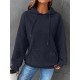 Plus Size Solid Color Waffle Long Sleeve Hooded Sweatshirt, Casual Drawstring Kangaroo Pocket Hoodie, Women's Clothing Plus Size Solid Color Waffle Long Sleeve Hooded Sweatshirt, Casual Drawstring Kangaroo Pocket Hoodie, Women's Clothing