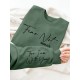 Plus Size Fear Not Print Pullover Sweatshirt, Casual Long Sleeve Crew Neck Sweatshirt For Fall & Winter, Women's Plus Size Clothing Plus Size Fear Not Print Pullover Sweatshirt, Casual Long Sleeve Crew Neck Sweatshirt For Fall & Winter, Women's Plus Size Clothing