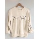 Plus Size Fear Not Print Pullover Sweatshirt, Casual Long Sleeve Crew Neck Sweatshirt For Fall & Winter, Women's Plus Size Clothing Plus Size Fear Not Print Pullover Sweatshirt, Casual Long Sleeve Crew Neck Sweatshirt For Fall & Winter, Women's Plus Size Clothing