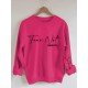 Plus Size Fear Not Print Pullover Sweatshirt, Casual Long Sleeve Crew Neck Sweatshirt For Fall & Winter, Women's Plus Size Clothing Plus Size Fear Not Print Pullover Sweatshirt, Casual Long Sleeve Crew Neck Sweatshirt For Fall & Winter, Women's Plus Size Clothing
